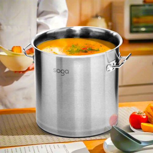 Stock Pot 33L Top Grade Thick Stainless Steel Stockpot 18/10 Without Lid - Image 3