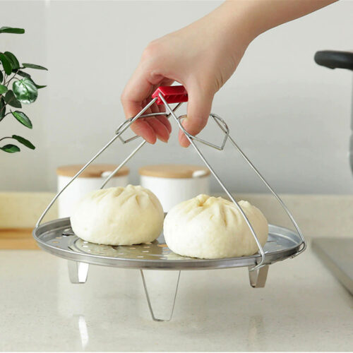 21L Stainless Steel Stock Pot with Two Steamer Rack Insert Stockpot Tray - Image 6