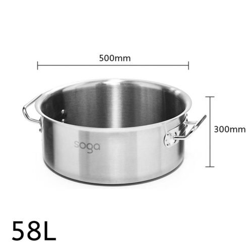 Stock Pot 58L Top Grade Thick Stainless Steel Stockpot 18/10 Without Lid - Image 5