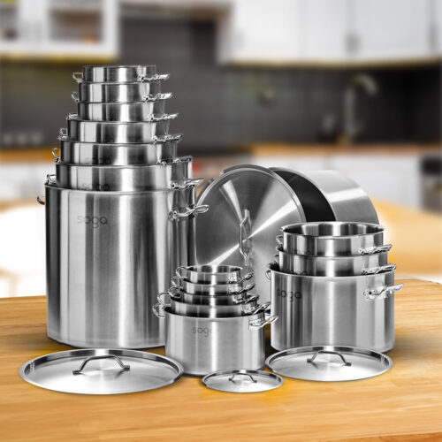 14L Wide Stock Pot 50L Tall Top Grade Thick Stainless Steel Stockpot 18/10 - Image 10