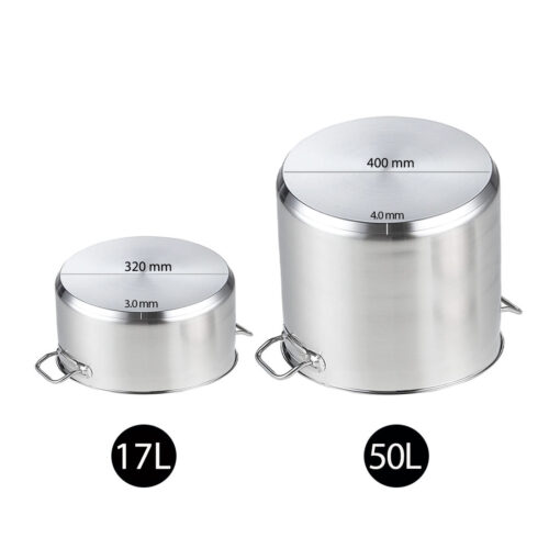 17L Wide Stock Pot 50L Tall Top Grade Thick Stainless Steel Stockpot 18/10 - Image 7