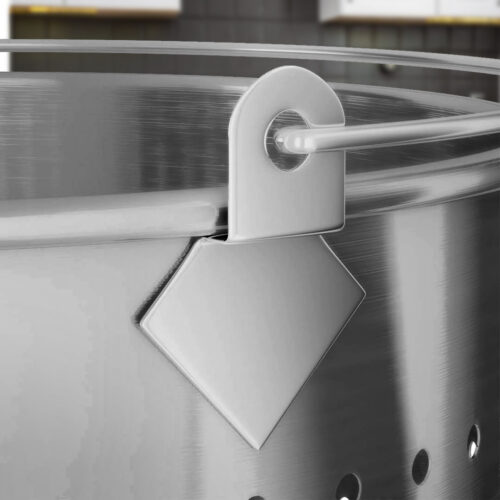 98L 18/10 Stainless Steel Stockpot with Perforated Stock pot Basket Pasta Strainer - Image 7