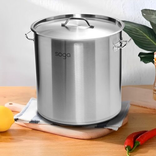 32L Wide Stock Pot 98L Tall Top Grade Thick Stainless Steel Stockpot 18/10 - Image 4