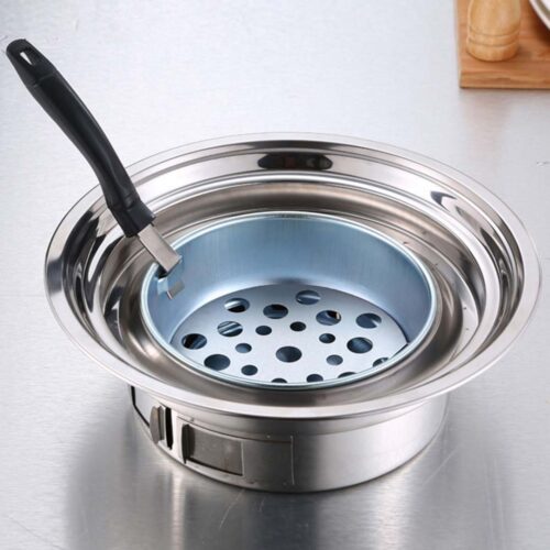 BBQ Grill Stainless Steel Portable Smokeless Charcoal Grill Home Outdoor Camping - Image 4
