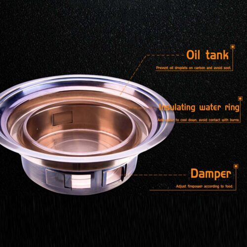 BBQ Grill Stainless Steel Portable Smokeless Charcoal Grill Home Outdoor Camping - Image 6
