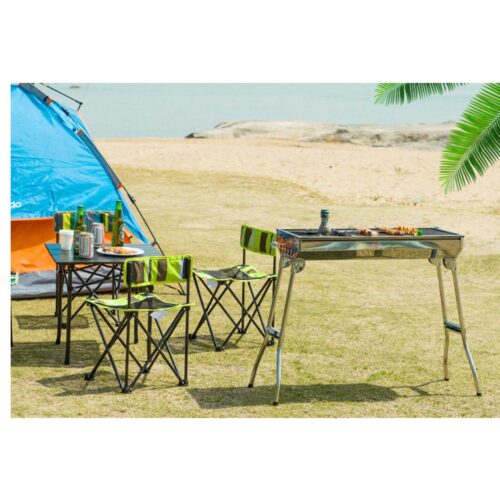 Skewers Grill Portable Stainless Steel Charcoal BBQ Outdoor 6-8 Persons - Image 10