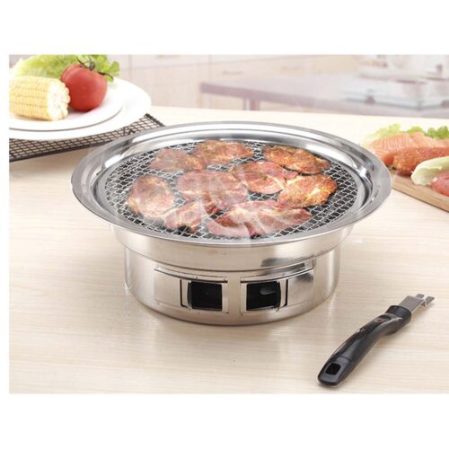 2x BBQ Grill Stainless Steel Portable Smokeless Charcoal Grill Home Outdoor Camping - Image 10