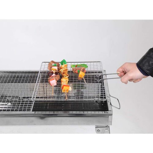 2x Skewers Grill Portable Stainless Steel Charcoal BBQ Outdoor 6-8 Persons - Image 8