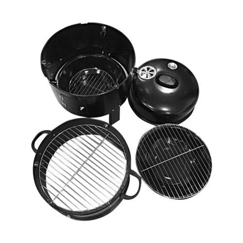 2x 3 In 1 Barbecue Smoker Outdoor Charcoal BBQ Grill Camping Picnic Fishing - Image 3