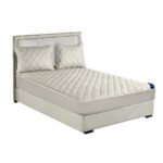 White 138cm Wide Mattress Cover Thick Quilted Stretchable Bed Spread Sheet Protector with Pillow Covers