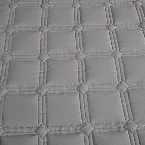 Grey 153cm Wide Mattress Cover Thick Quilted Stretchable Bed Spread Sheet Protector with Pillow Covers - Image 5
