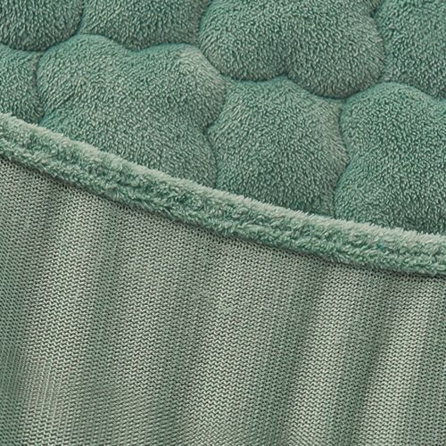 Green 183cm Wide Mattress Cover Thick Quilted Fleece Stretchable Clover Bed Spread Sheet Protector with Pillow Covers - Image 7