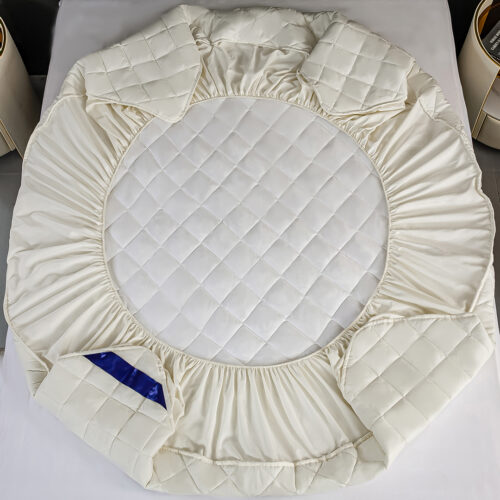 2x White 153cm Wide Mattress Cover Thick Quilted Stretchable Bed Spread Sheet Protector with Pillow Covers - Image 4