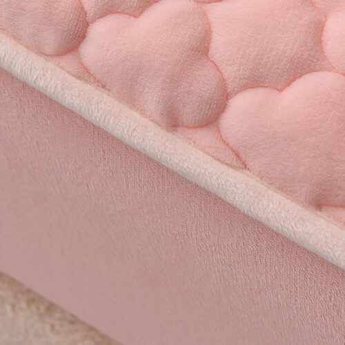 2x Pink 153cm Wide Mattress Cover Thick Quilted Fleece Stretchable Clover Bed Spread Sheet Protector with Pillow Covers - Image 8