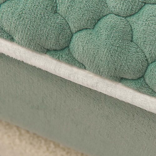 2x Green 183cm Wide Mattress Cover Thick Quilted Fleece Stretchable Clover Bed Spread Sheet Protector with Pillow Covers - Image 8