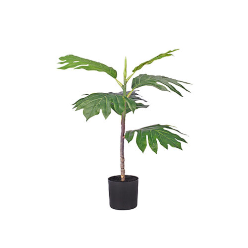60cm Artificial Natural Green Split-Leaf Philodendron Tree Fake Tropical Indoor Plant Decor