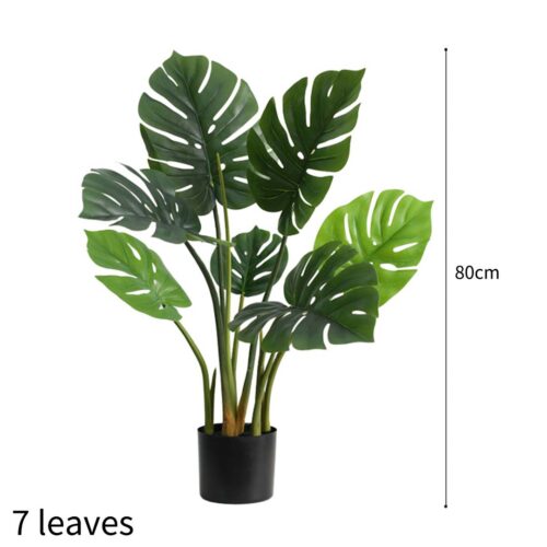 80cm Artificial Indoor Potted Turtle Back Fake Decoration Tree Flower Pot Plant - Image 2