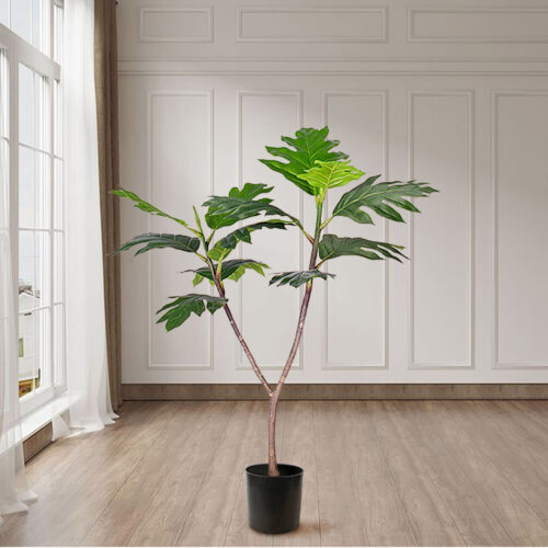 90cm Artificial Natural Green Split-Leaf Philodendron Tree Fake Tropical Indoor Plant Decor - Image 3