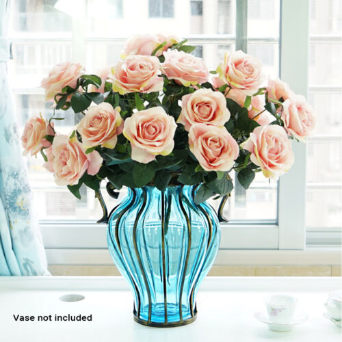 4 Bunch Artificial Silk Rose 9 Heads Flower Fake Bridal Bouquet Table Decor Champion - Image 5