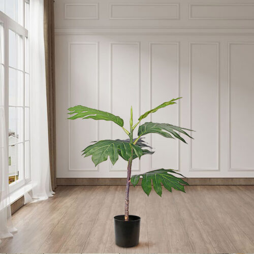2x 60cm Artificial Natural Green Split-Leaf Philodendron Tree Fake Tropical Indoor Plant Decor - Image 3