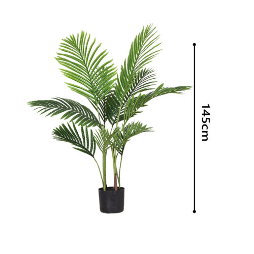 145cm Green Artificial Indoor Swallowtail Sunflower Tree Fake Plant Simulation Decorative - Image 2