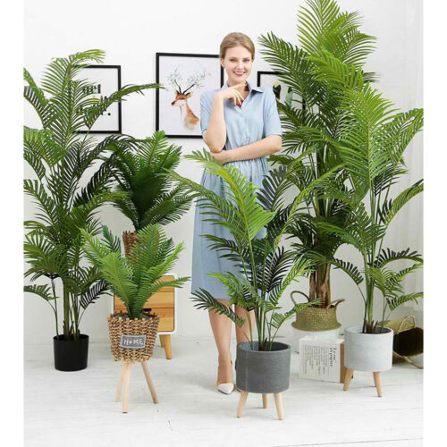 145cm Green Artificial Indoor Swallowtail Sunflower Tree Fake Plant Simulation Decorative - Image 7