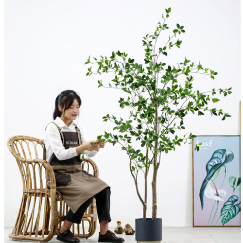 120cm Green Artificial Indoor Watercress Tree Fake Plant Simulation Decorative - Image 8