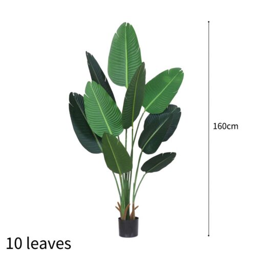 160cm Artificial Green Indoor Traveler Banana Fake Decoration Tree Flower Pot Plant - Image 2