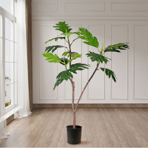 120cm Artificial Natural Green Split-Leaf Philodendron Tree Fake Tropical Indoor Plant Decor - Image 3