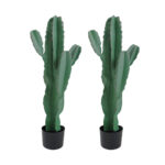2x 70cm Green Artificial Indoor Cactus Tree Fake Plant Simulation Decorative 5 Heads