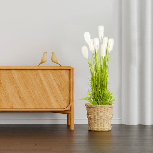120cm Nearly Natural Plume Grass Artificial Plant - Image 6