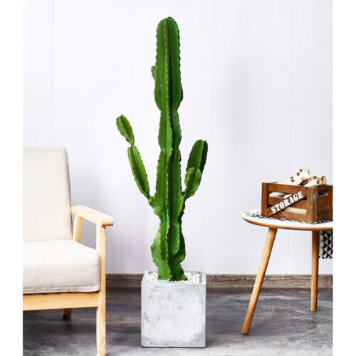 120cm Green Artificial Indoor Cactus Tree Fake Plant Simulation Decorative 6 Heads - Image 5