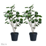 2x 95cm Artificial Tree Indoor Nordic Artificial Tree Potted Simulation Tree Decor