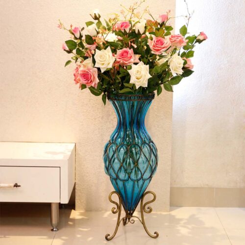 12pcs Artificial Silk Flower Fake Rose Bouquet Table Decor Pink - Image 10