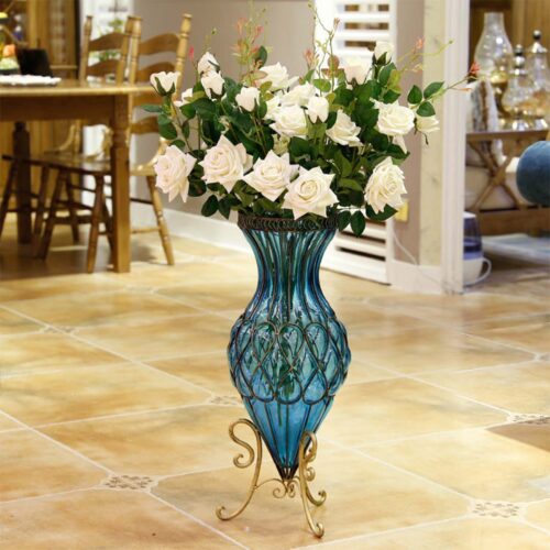 12pcs Artificial Silk Flower Fake Rose Bouquet Table Decor White - Image 10