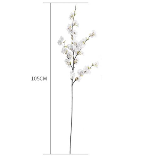10X Artificial Silk Flower Fake Cherry Blossom Bouquet Table Decor White - Image 2