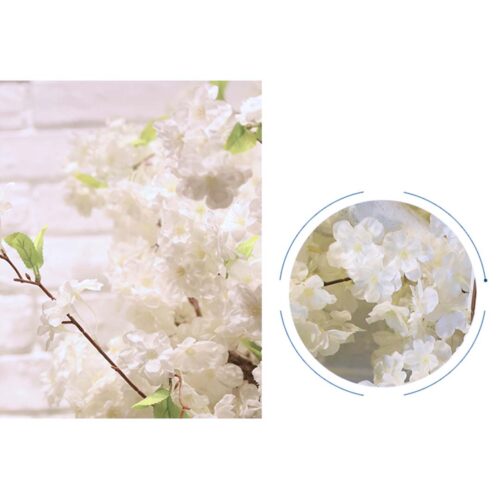10X Artificial Silk Flower Fake Cherry Blossom Bouquet Table Decor White - Image 5
