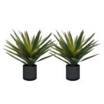 2x 45cm Yucca Plant Giant Palm Lily Artificial Plant Tabletop Home Accent Decor
