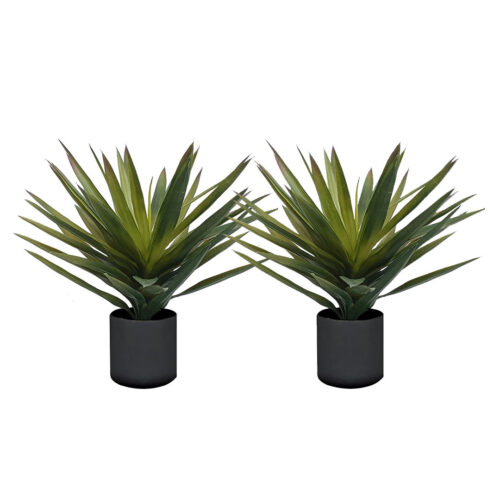 2x 45cm Yucca Plant Giant Palm Lily Artificial Plant Tabletop Home Accent Decor
