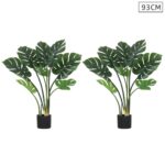 2x 93cm Artificial Indoor Potted Turtle Back Fake Decoration Tree Flower Pot Plant