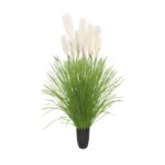 137cm Potted Tall Silk Fake Pampas Grass Artificial Plants Reed Greenery Flowers Decor