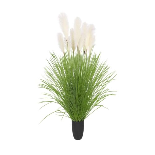 137cm Potted Tall Silk Fake Pampas Grass Artificial Plants Reed Greenery Flowers Decor
