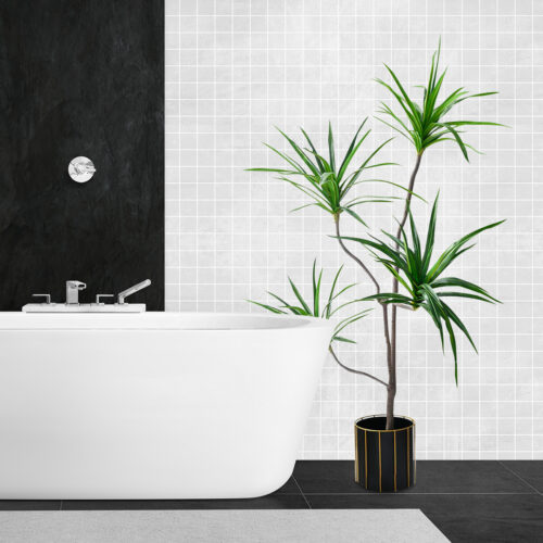 180cm Realistic Artificial Dracaena Rubberised Silk Cloth Iron Wire Decor - Image 5