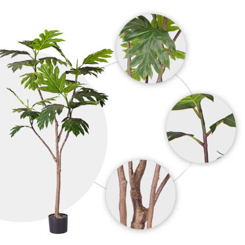 180cm Artificial Natural Green Split-Leaf Philodendron Tree Fake Tropical Indoor Plant Decor - Image 4