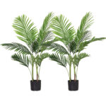 2x 145cm Green Artificial Indoor Swallowtail Sunflower Tree Fake Plant Simulation Decorative