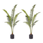 2x 150cm Artificial Green Rogue Hares Foot Fern Tree Fake Tropical Indoor Plant Decor