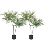 2x 120cm Nandina Heavenly Bamboo Tree Artificial Plant Home Accent Decor