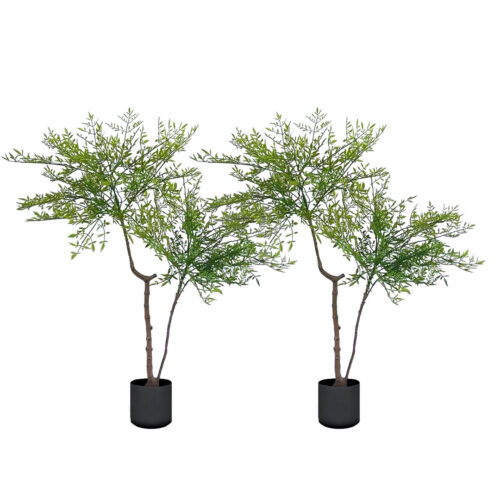 2x 120cm Nandina Heavenly Bamboo Tree Artificial Plant Home Accent Decor
