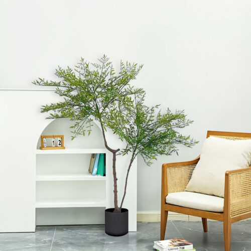 2x 120cm Nandina Heavenly Bamboo Tree Artificial Plant Home Accent Decor - Image 3