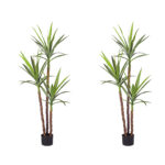 2x 150cm Artificial Natural Green Dracaena Yucca Tree Fake Tropical Indoor Plant Decor